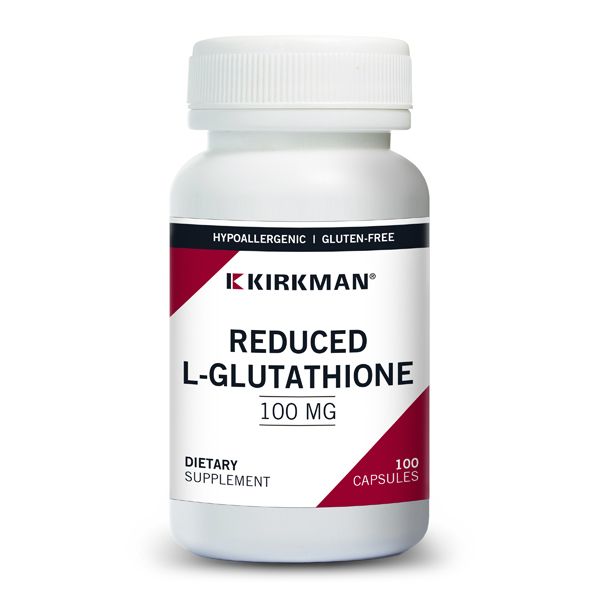 Reduced L - Glutathione (Hypoallergenic) 100mg, 100 Capsules - Kirkman Laboratories - BBE 28/02/2026 by Kirkman Laboratories