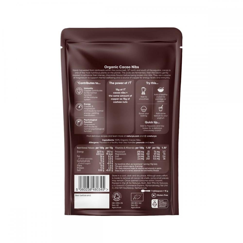 Naturya Organic Cacao Nibs 125g by Naturya