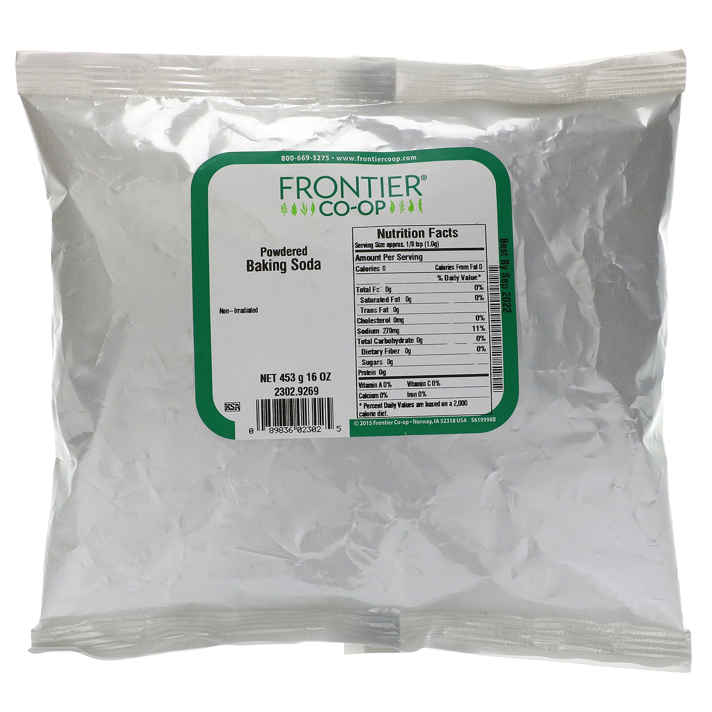 Baking Soda (Sodium Bicarbonate) Powder, 16 oz (453g) - Frontier Natural Products by Frontier Natural Products