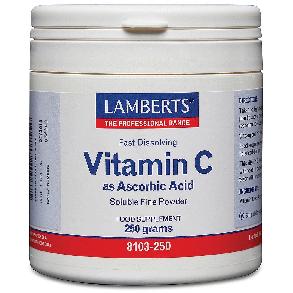 Vitamin C (Ascorbic Acid) 250g Powder - Lamberts by Lamberts