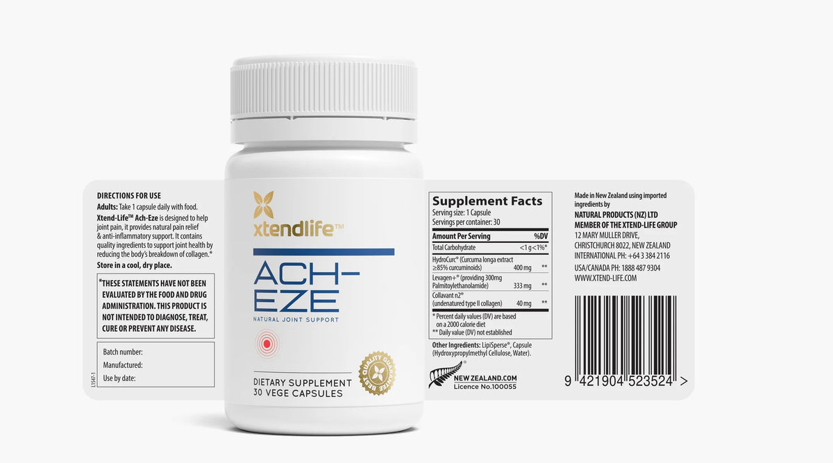 Ach - Eze - 30 Vege Capsules - Xtendlife by Xtendlife