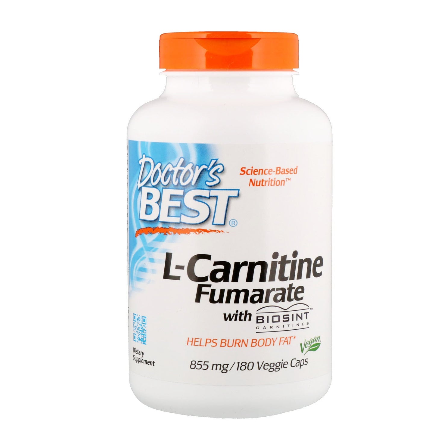 L - Carnitine Fumarate with Biosint Carnitines 855mg, 180 Capsules - Doctor's Best by Doctor's Best