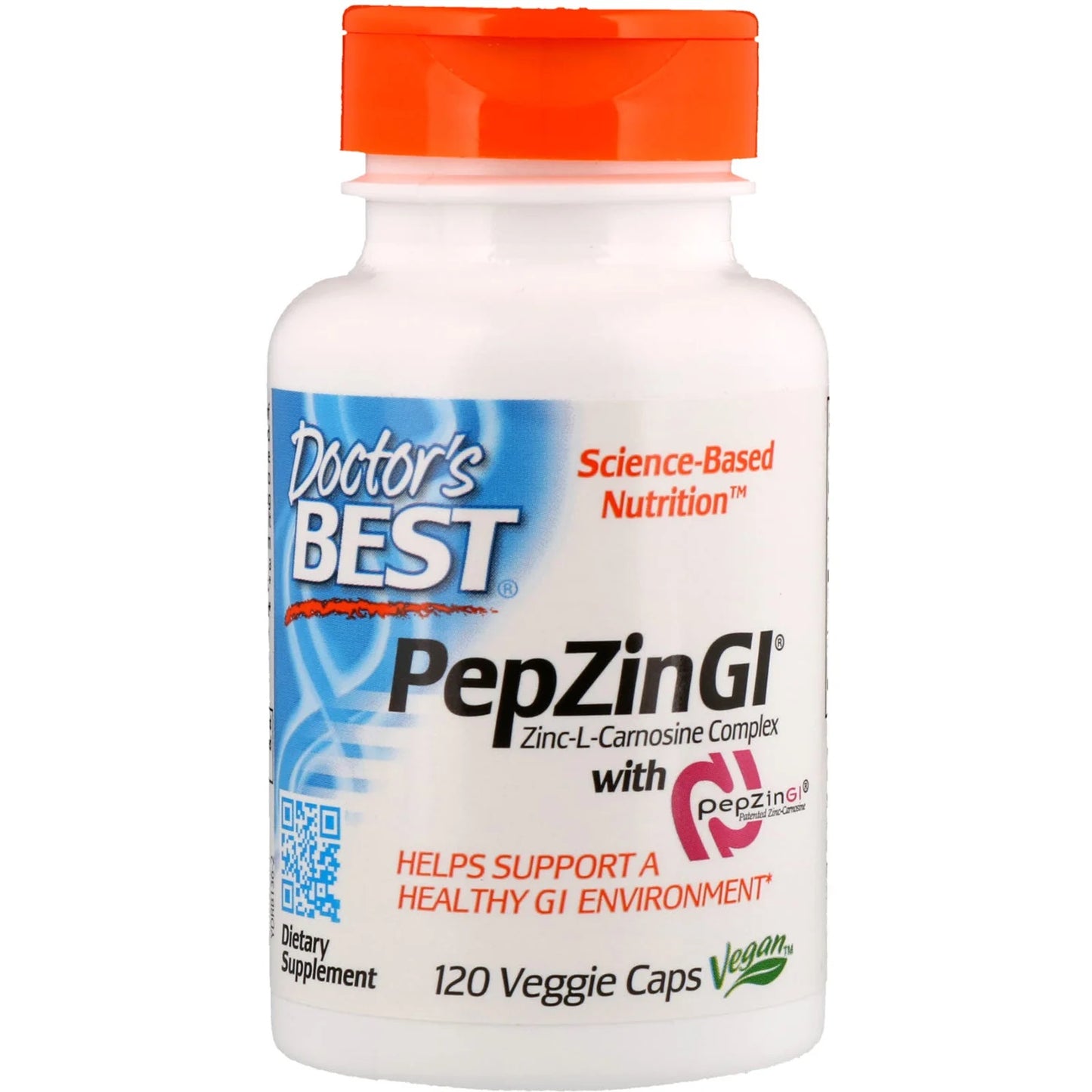 PepZin GI Zinc - L - Carnosine Complex, 120 Capsules Doctors Best by Doctor's Best