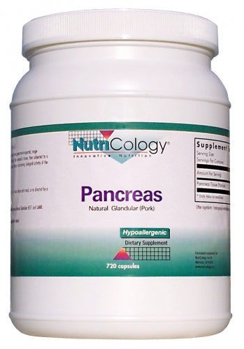 Pancreas, Natural Glandular Pork - 720 caps - Nutricology / Allergy Research Group by Allergy Research Group|Nutricology