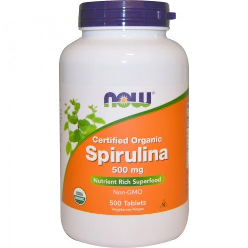 Certified Organic Spirulina, 500 mg (500 Tablets), Now Foods by Now Foods