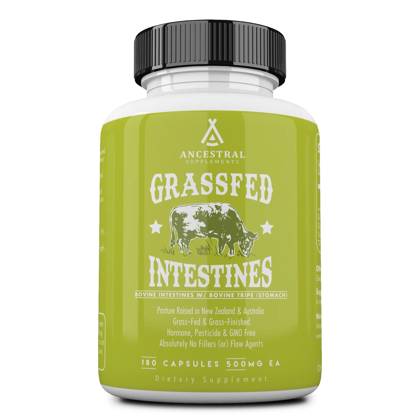 Grass Fed Beef Intestines w/ Tripe (Stomach) - 180 Capsules - Ancestral Supplements by Ancestral Supplements