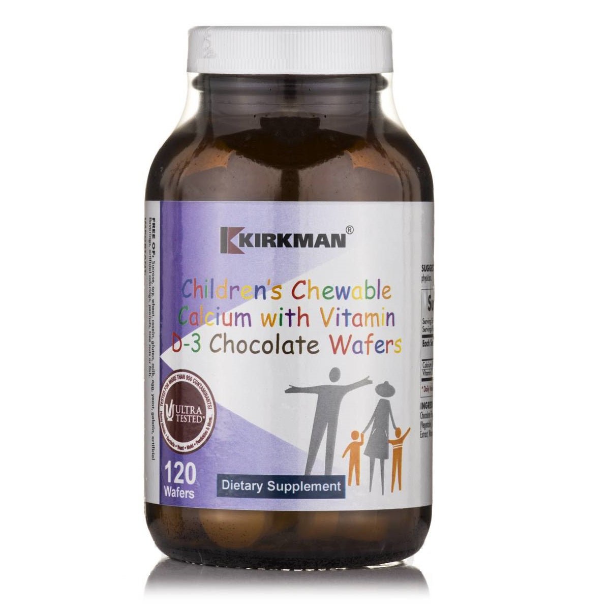Children’s Chewable Calcium with Vitamin D3, 120 Chocolate Wafers - Kirkman Labs by Kirkman Laboratories