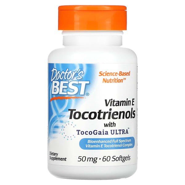 Vitamin E Tocotrienols with TocoGaia Ultra 50mg, 60 Softgels - Doctor's Best by Doctor's Best