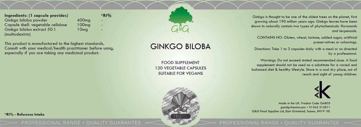 G&G Vitamins Ginkgo Biloba 400mg 120's by G&G Vitamins