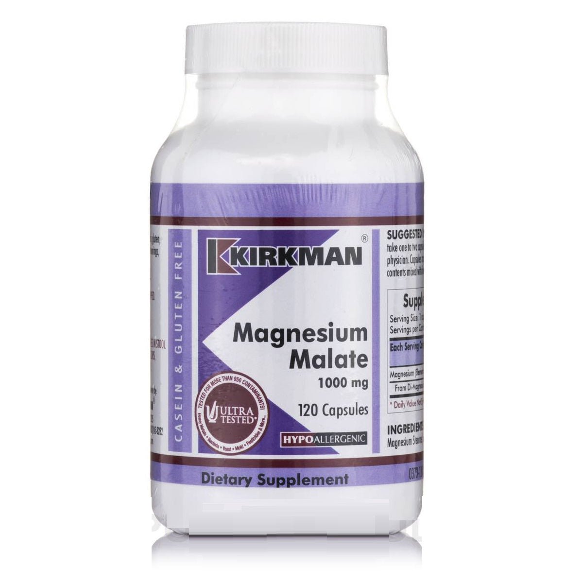 Magnesium Malate 160mg (120 capsules) - Kirkman Laboratories by Kirkman Laboratories
