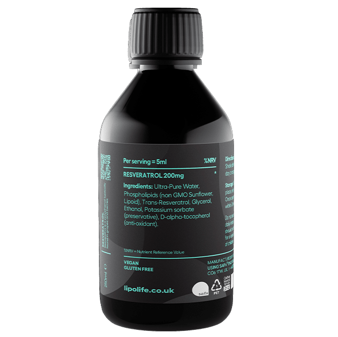 LLR1 Liposomal Resveratrol 240ml – Lipolife DOUBLE PACK by Lipolife