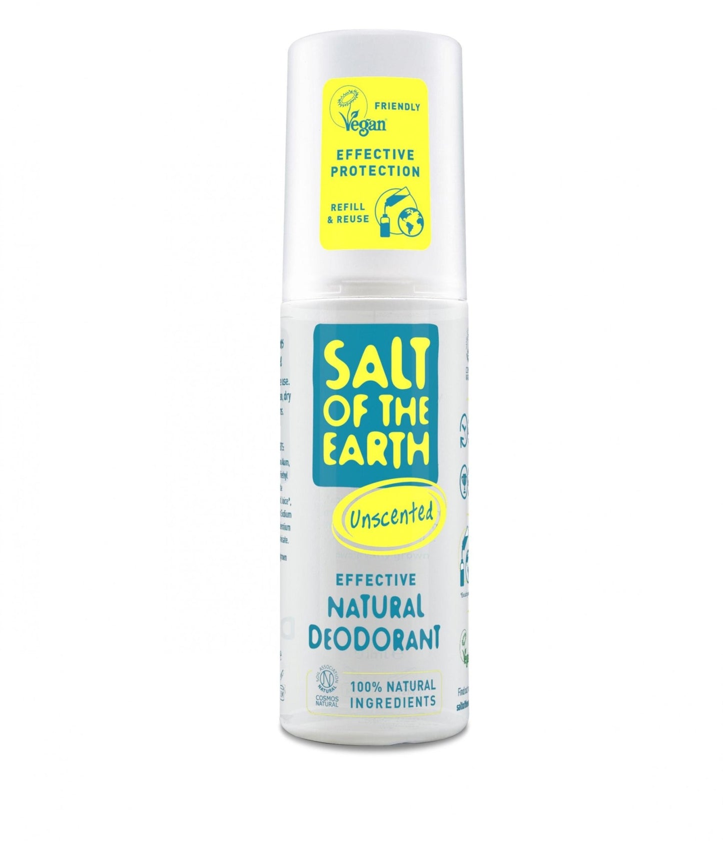 Salt of the Earth Unscented Natural Deodorant Spray 100ml by Salt of the Earth