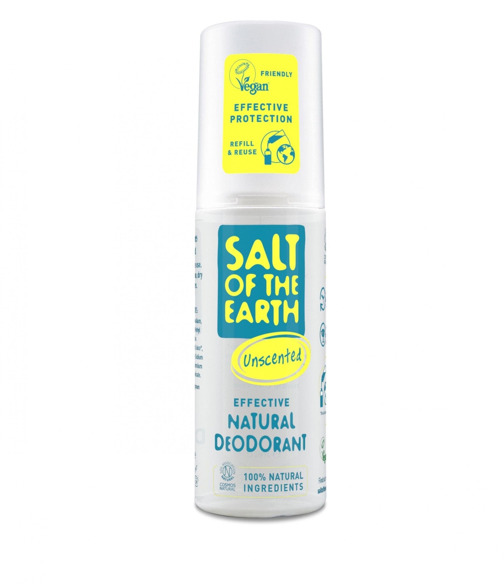 Salt of the Earth Unscented Natural Deodorant Spray 100ml by Salt of the Earth