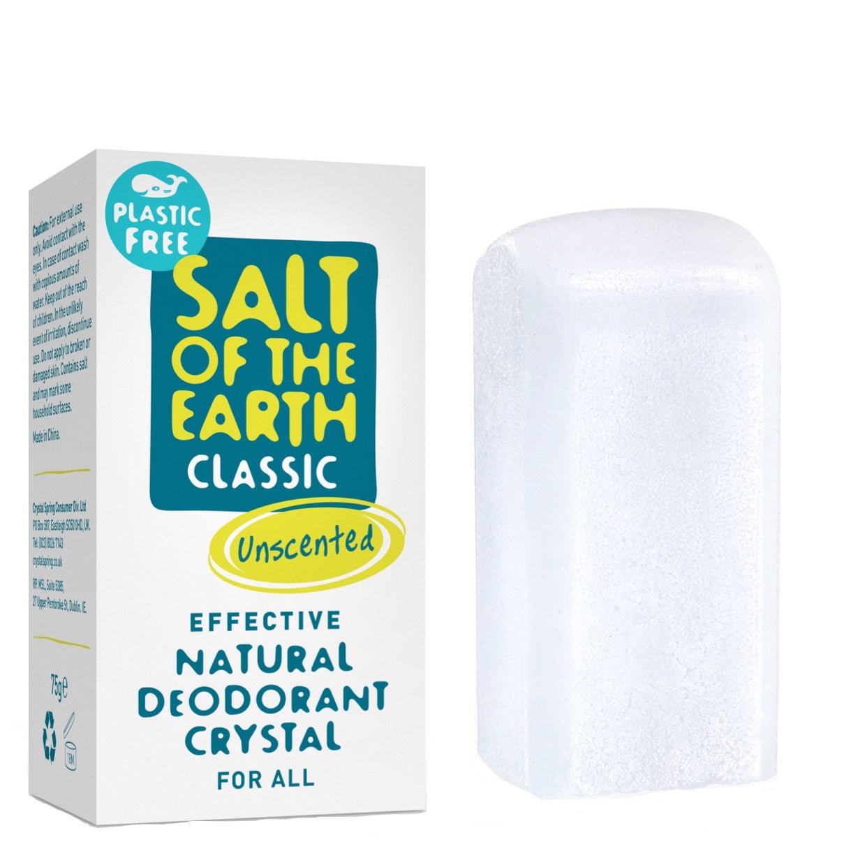 Salt of the Earth Classic Unscented Natural Deodorant Crystal 75g by Salt of the Earth