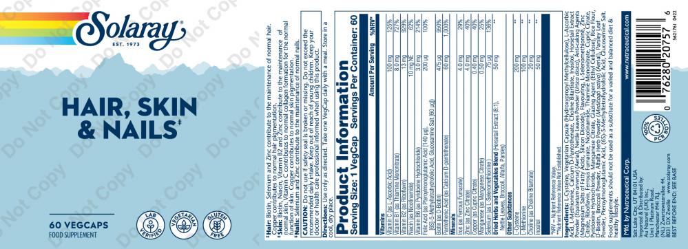 Solaray Hair, Skin & Nails 60's by Solaray