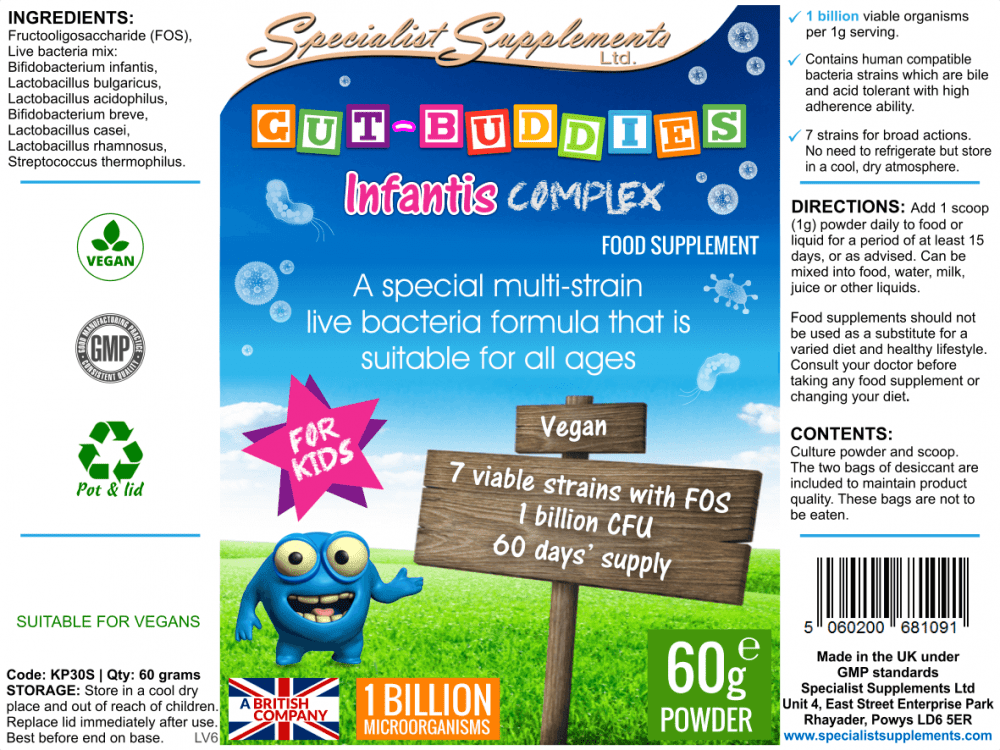 Specialist Supplements Gut - Buddies Infantis Complex 60g by Specialist Supplements