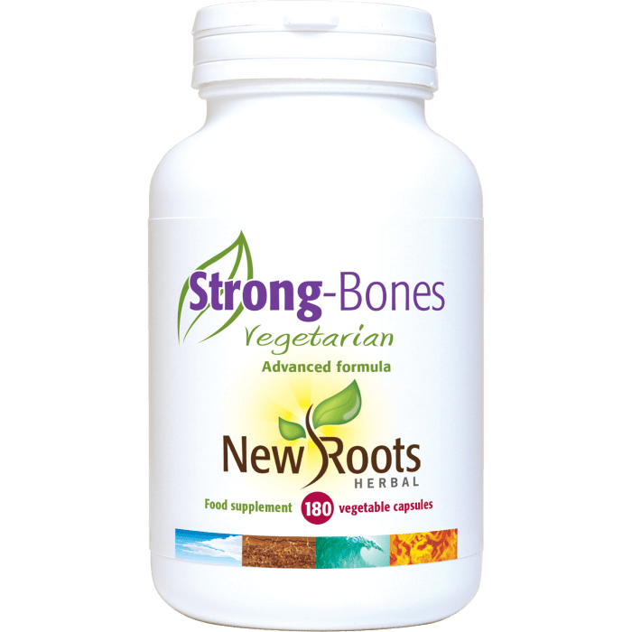 Strong Bones Vegetarian - 180 vegetable capsules - New Roots Herbal by New Roots Herbal