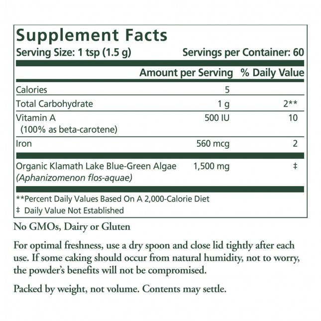 The Synergy Company (Pure Synergy) Blue - Green Algae Powder 90g by The Synergy Company (Pure Synergy)