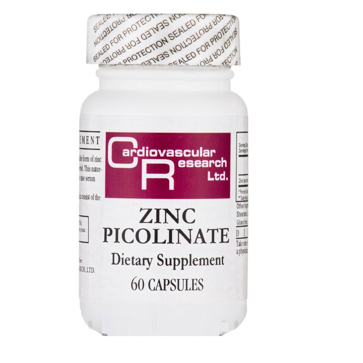 Zinc Picolinate, 25 mg 60 caps - Ecological Formulas by Ecological Formulas