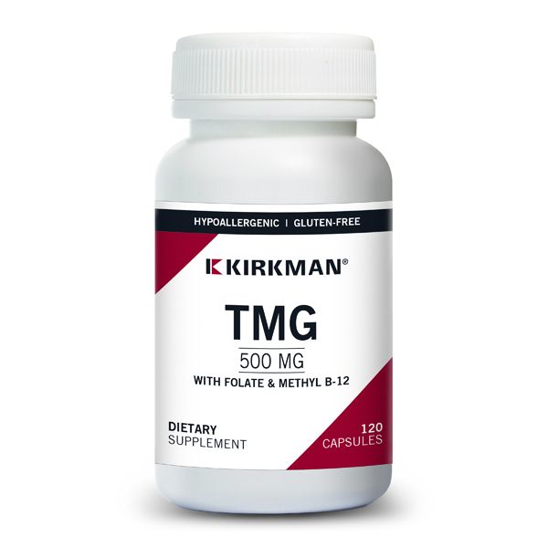 TMG 500mg with Folate & Methyl B12 (120 Caps) - Kirkman Labs by Kirkman Laboratories