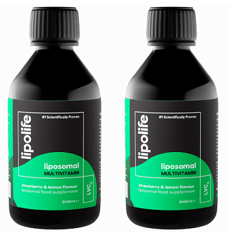 LVC5 – Liposomal Multivitamin 240ml – Strawberry & Lemon – lipolife DOUBLE PACK by Lipolife