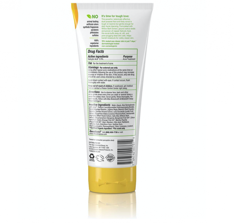 Alba Botanica  Acne Dote Face & Body Scrub 227g