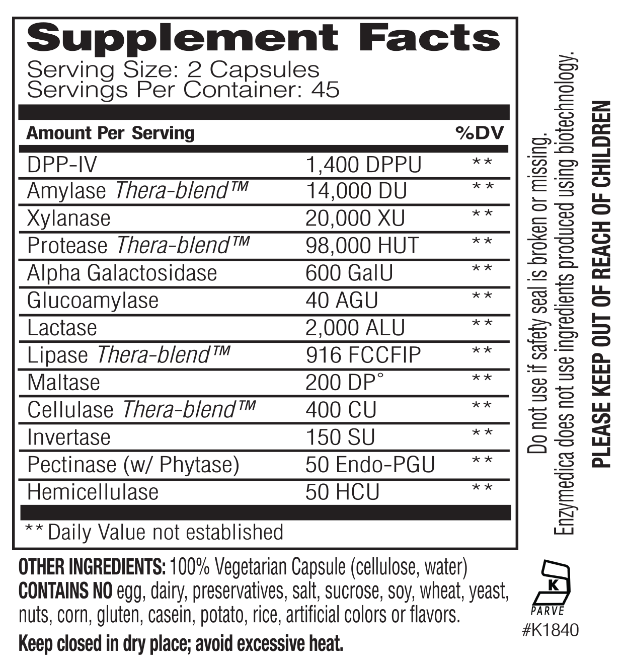 Enzymedica  Digest Spectrum 90’s