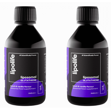 LLG3 Liposomal Glutathione (Peach & Vanilla Flavour) - lipolife DOUBLE PACK by Lipolife