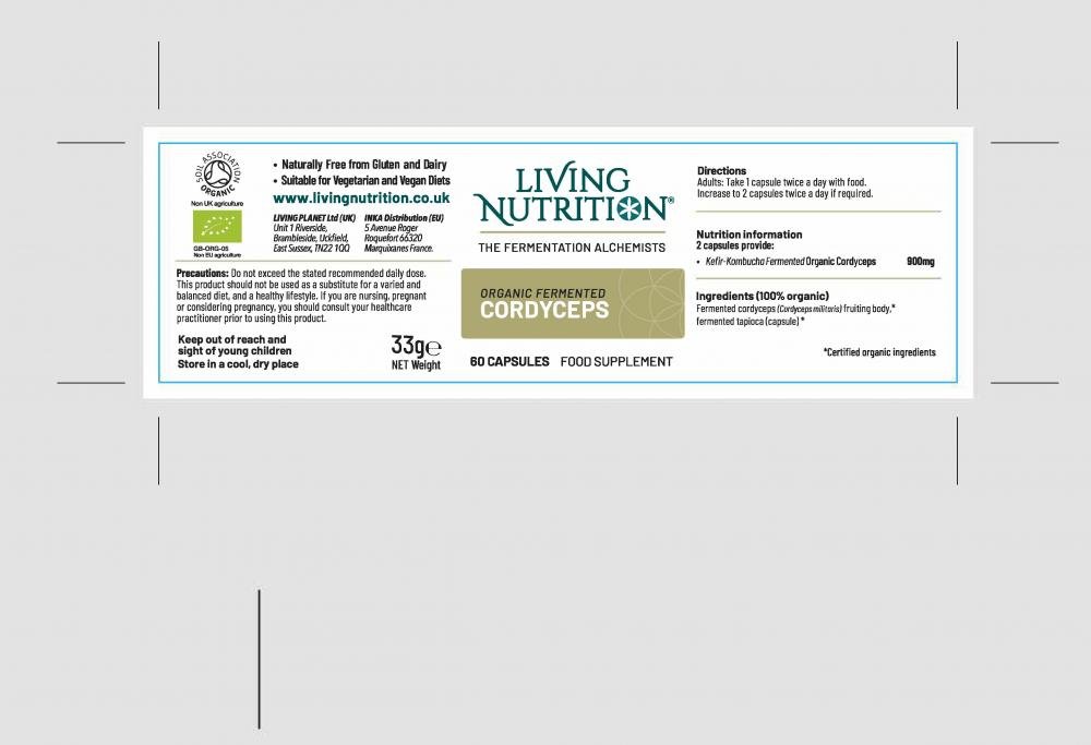 Living Nutrition Organic Fermented Cordyceps 60's by Living Nutrition