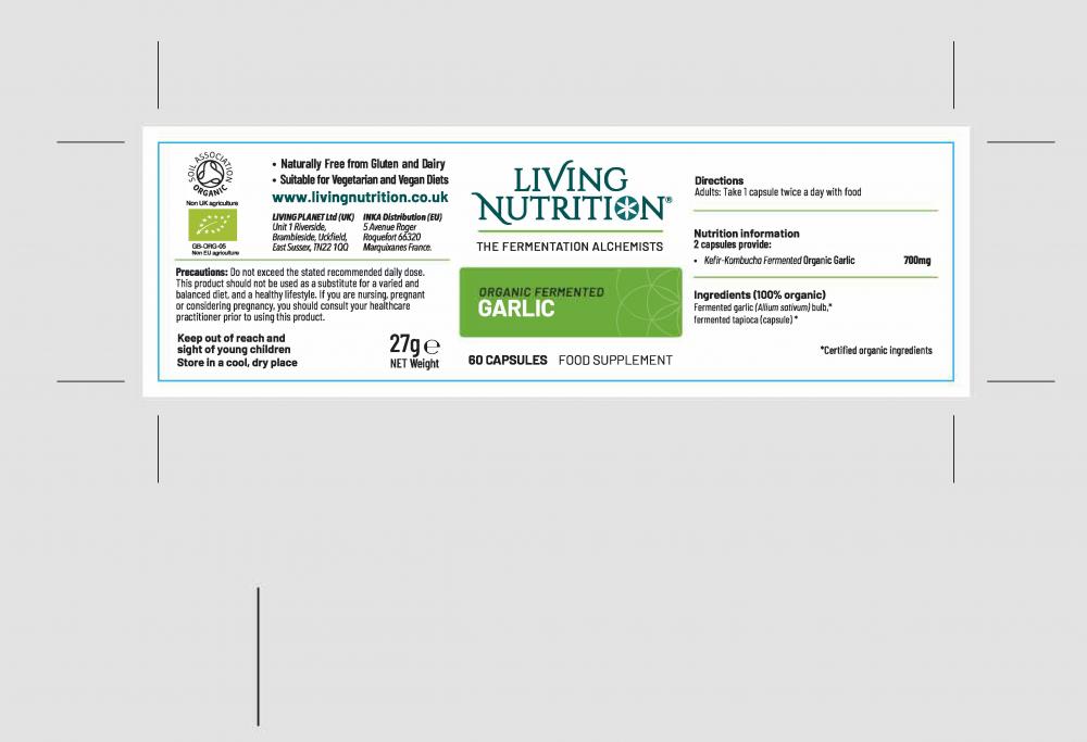 Living Nutrition  Organic Fermented Garlic 60's