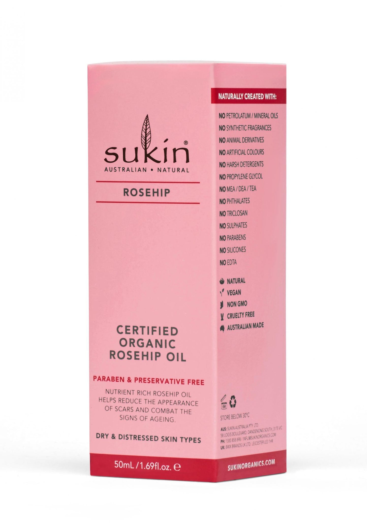 Sukin  RoseHip Certified Organic Rosehip Oil 50ml