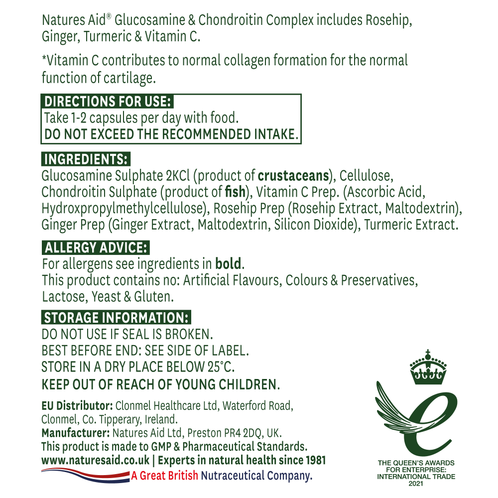Natures Aid  Glucosamine & Chondroitin Complex 90's