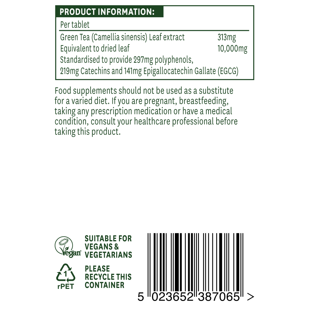 Natures Aid  Green Tea 10,000mg 60's