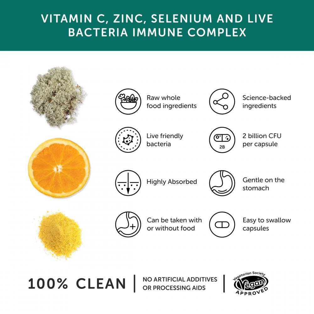 Together Health Immune Wholefood Vitamin C, D3 & Zinc 30's by Together Health