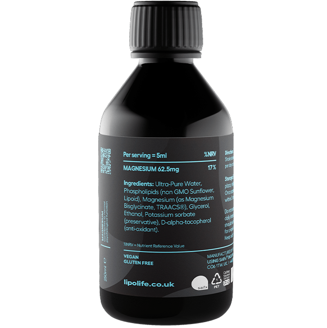 Lipolife LLM1 Magnesium Unflavoured 240ml (Liposomal) by Lipolife