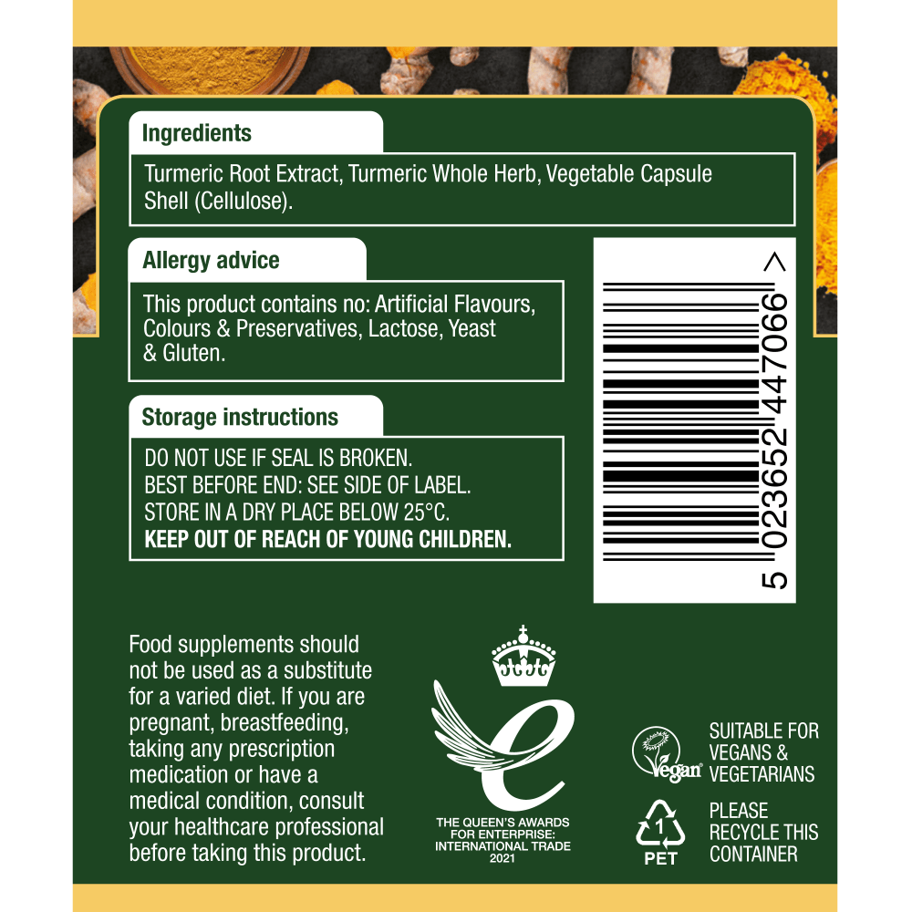 Natures Aid High Potency Turmeric 60's by Natures Aid
