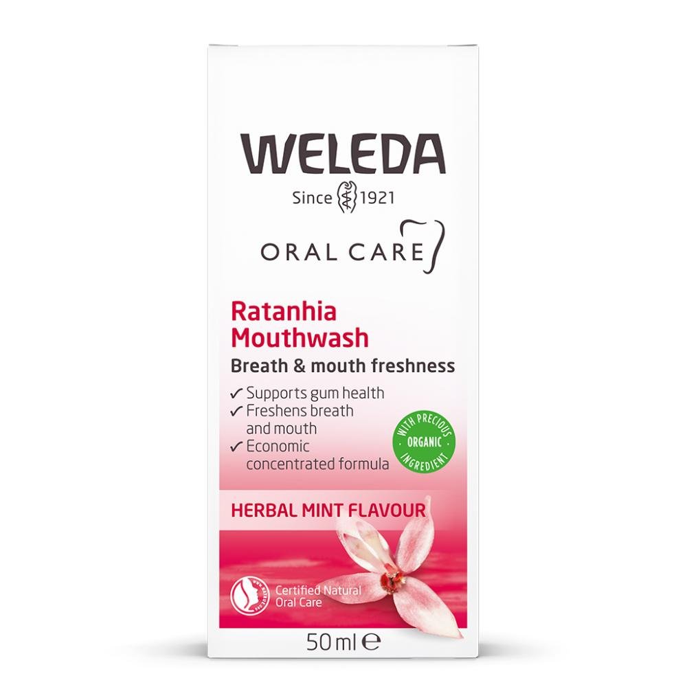 Weleda Oral Care Ratanhia Mouthwash Herbal Mint Flavour 50ml by Weleda