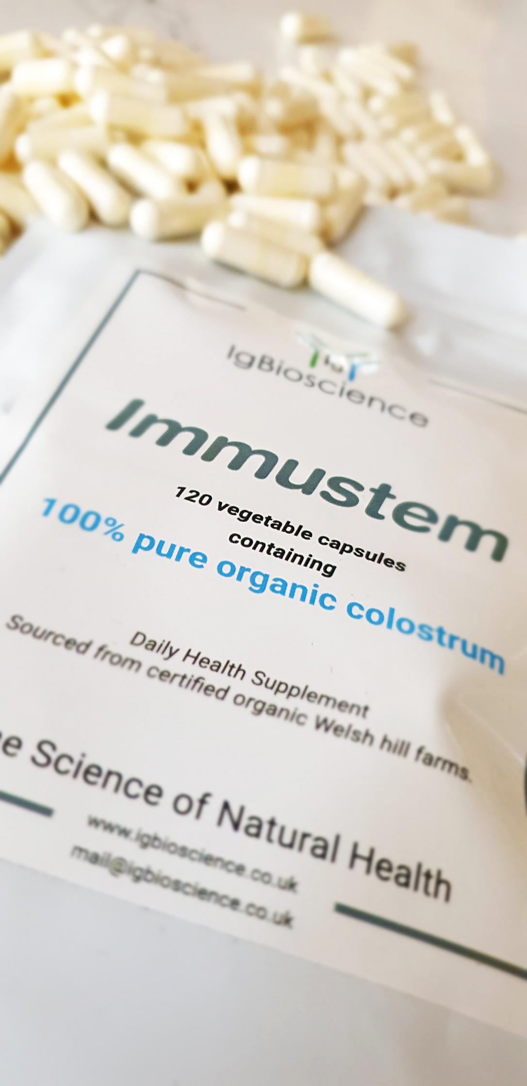 IgBioscience  Immustem Organic Colostrum 120's