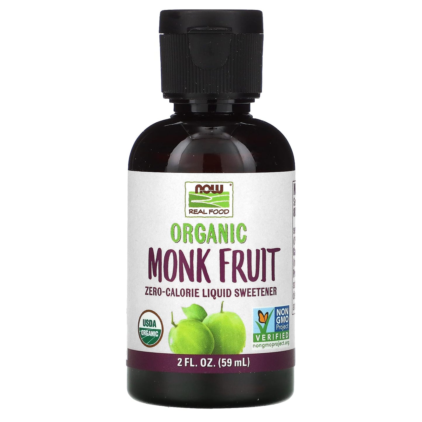 Organic Monk Fruit, Liquid Sweetener, 2 fl oz (59 ml) - Now Foods by Now Foods