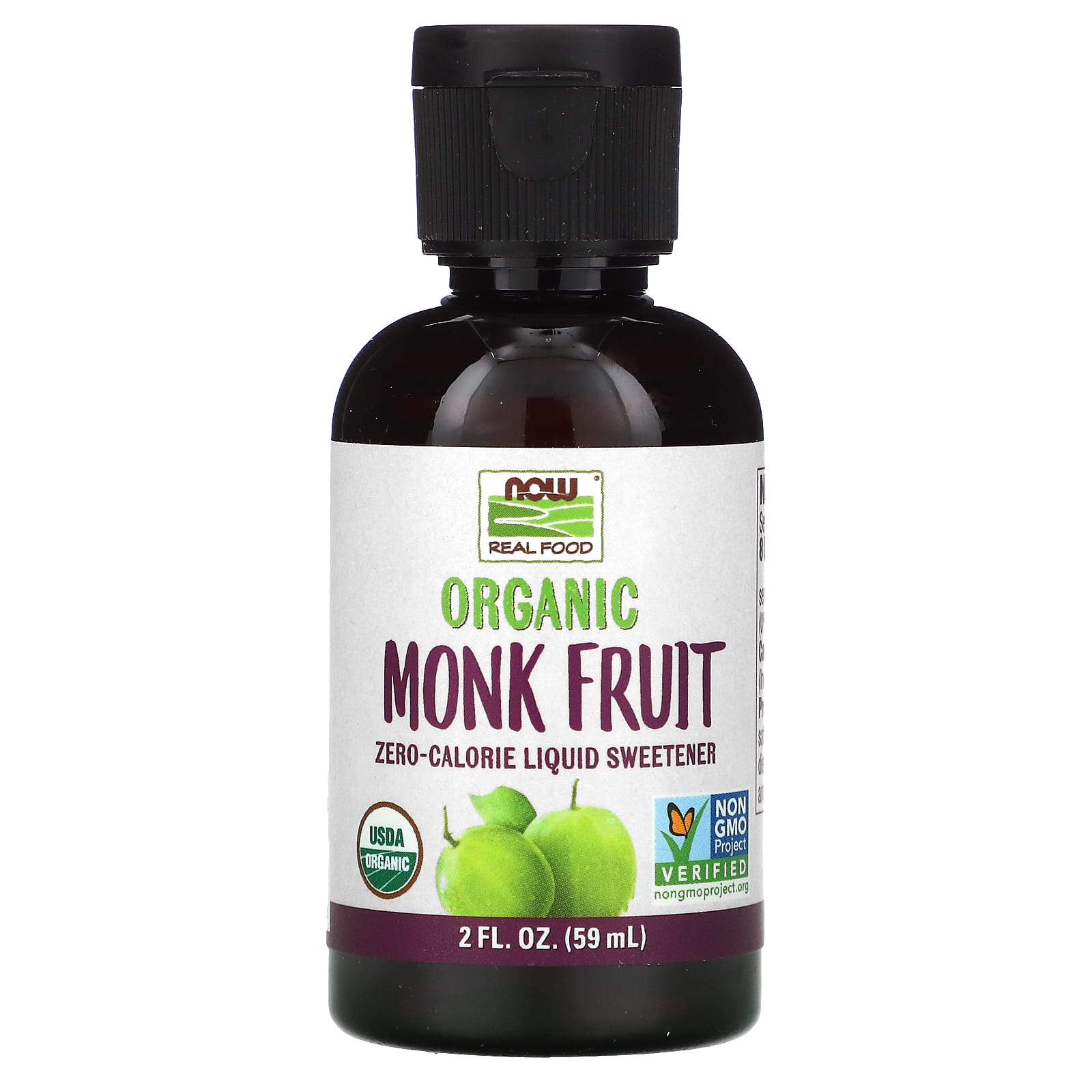 Organic Monk Fruit, Liquid Sweetener, 2 fl oz (59 ml) - Now Foods by Now Foods