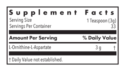 L - Ornithine - L - Aspartate (100g) - Allergy Research Group by Allergy Research Group