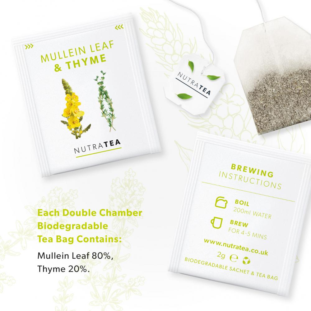 Nutratea Mullein Leaf & Thyme Tea Bags 20's by Nutratea
