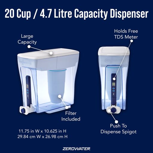 ZeroWater  20 Cup / 4.7 Litre Ready-Pour Dispenser