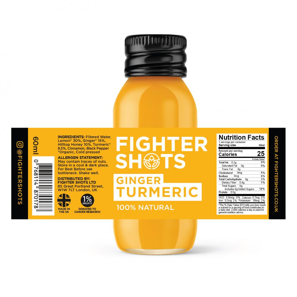 Fighter Shots  Ginger Turmeric 60ml SINGLE