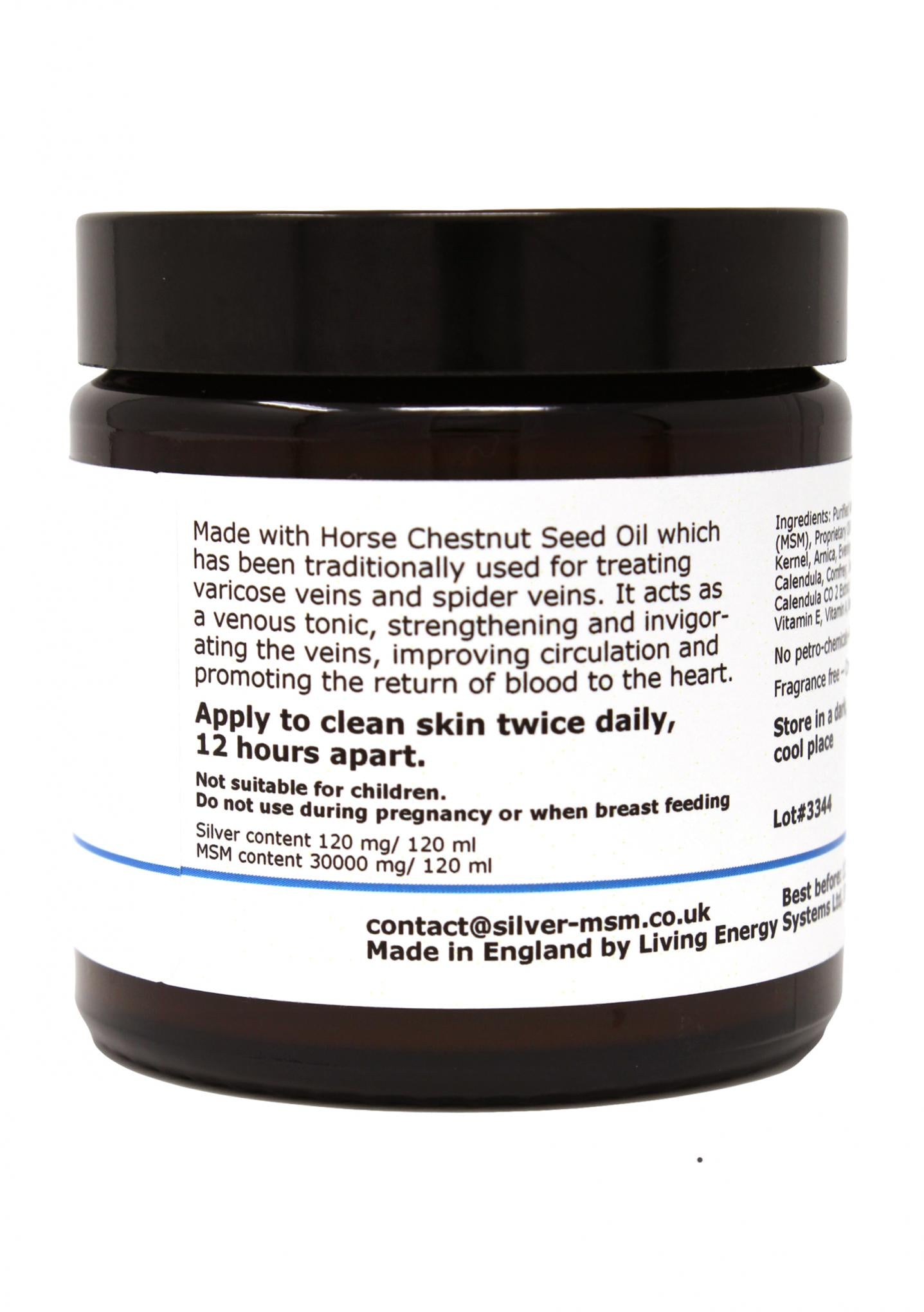 Argentum Plus  Silver-MSM Vein Support Cream 120ml
