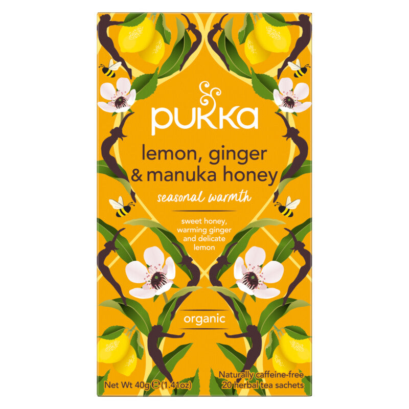 Pukka Herbs  Lemon, Ginger & Manuka Honey Tea