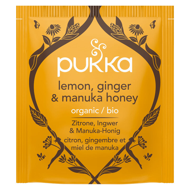 Pukka Herbs  Lemon, Ginger & Manuka Honey Tea