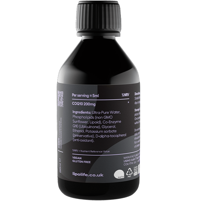 Lipolife LLQ1 CoQ10 240ml (Liposomal) by Lipolife