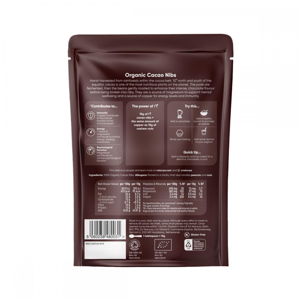 Naturya  Organic Cacao Nibs 300g