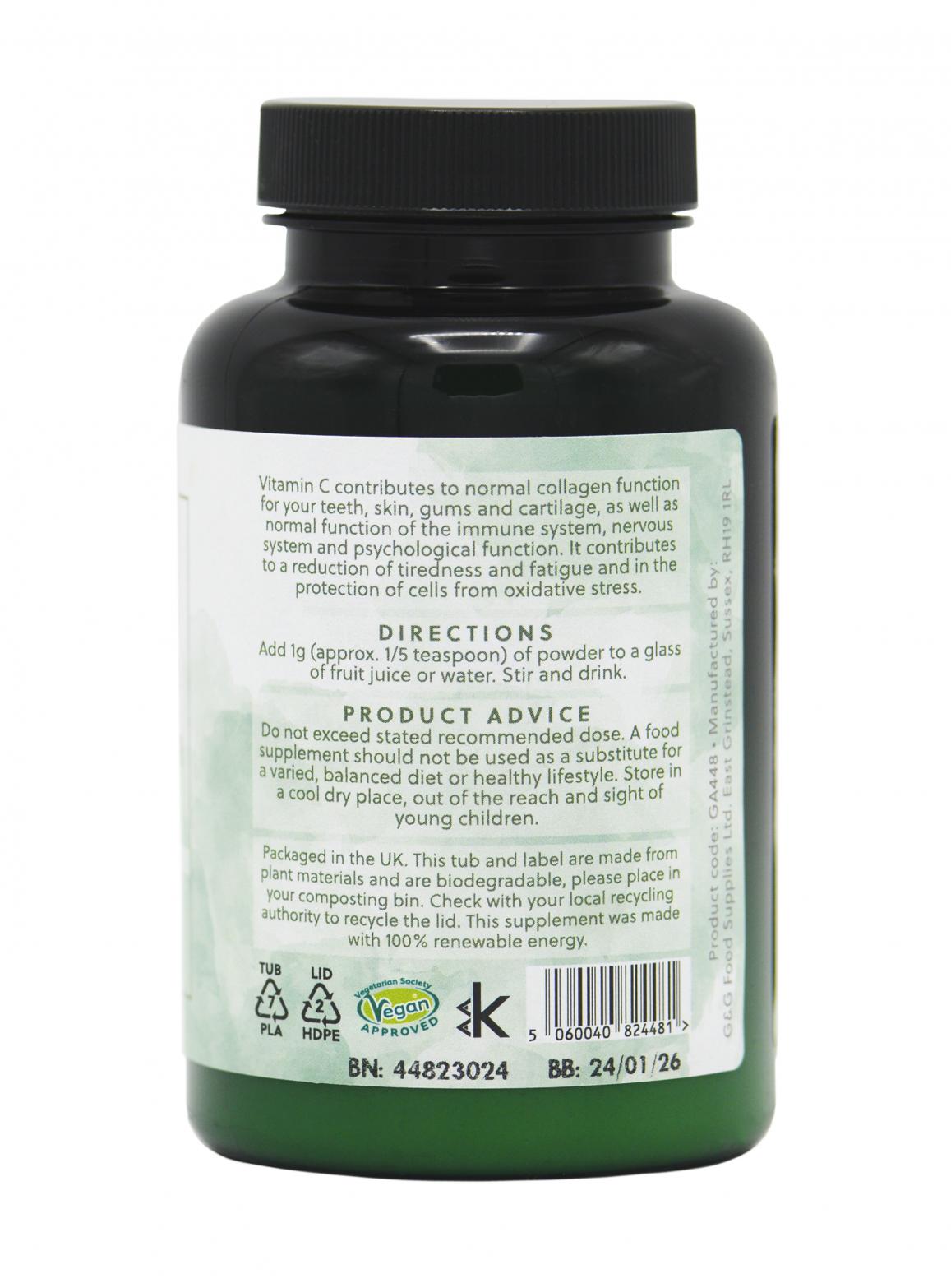 G&G Vitamins Vitamin C Pure Powder 150g by G&G Vitamins